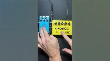 Overdriven guitar chorus comparison MXR 234 vs MXR 134 into a Laney Lionheart L20H Amp #guitarpedals